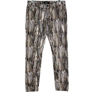 BDG High Rise Cigarette Ankle Skinny Jeans Tan & Black Reptile Print Women’s 28
